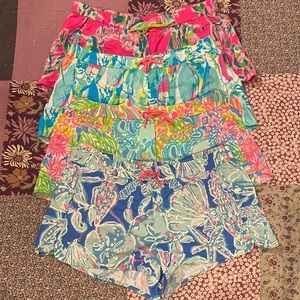 EUC all sz Large FOUR pairs of Lilly Pulitzer Luxletic Run Around Shorts